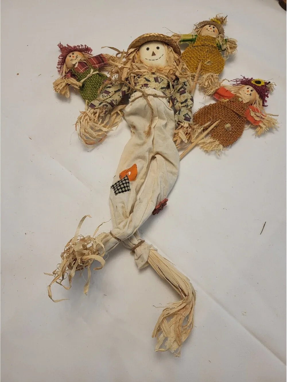 Set of 4 Vintage Scarecrow Decorations